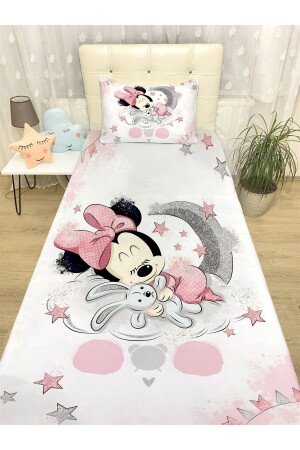 Sleeping Minnie Patterned Bedspread and Pillowcase evortu1446 - Evpanya