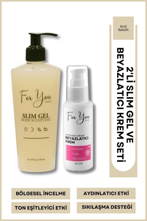 Slim Gel Fat Burner - Anti Stretch Marks - Firming - Cellulite Gel & Whitening Cream - For You Gold