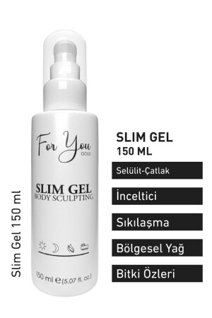 Slim Gel Slimming - Firming-Fat Burner-Regional Slimming-Anti-Stretch Crack and Cellulite Cream 150ml - For You Gold