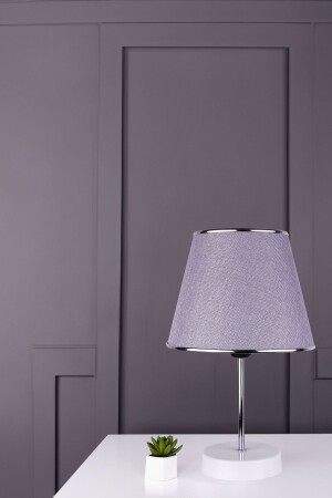 Slim Lampshade Table Lamp Gray E95G - Eslight
