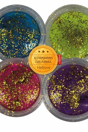Slime Glitter 4 Colors Quality Highlighter Non-Stick to Hand Fluffy Soft Slime - Hellove