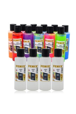 Slime Slime Making Set Ready Play Gel Liquid 12 Pieces - Fenix