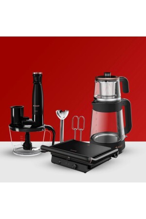 Small Home Appliances Set Cm6964 S - Rhb 6050 S - Tm 6046 Cs BLACK SET - Arçelik
