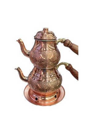 Small Teapot Set with Heater 223432554456776 - Batur Ticaret