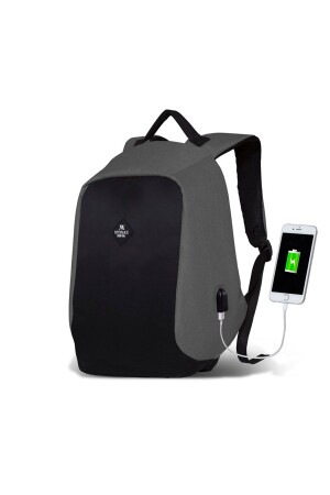 حقيبة الظهر الذكية الذكية من MNZ-Smart Bag Secret Smart Laptop Backpack مع USB Charging Port Gray MV2754 - My Valice