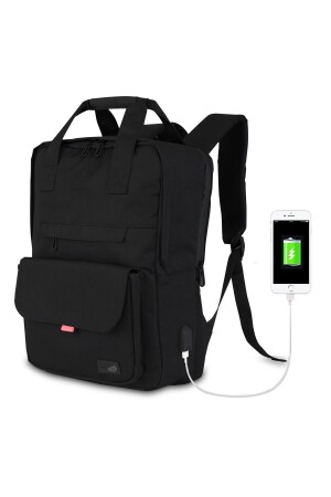 Smart Bag Smart Laptop Backpack with USB Charging Port 1205 Black - My Valice