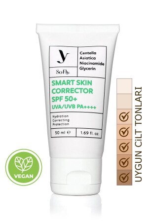 Smart Skin Corrector SPF 50+ Uva/uvb Protection Repair Colored Sun Cream 50ml - So Fly