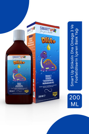 SMART UP Sitikolin Dha Omega 3 Ve Fosfatidilserin Iceren Balık Yağı B12 ( 200 ml ) - Smart Up