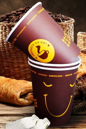 Smile Patterned 7 Oz Paper Cups of 1000 - Bienka