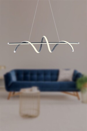 Smoked Pane Modern Led Chandelier White Light Living Room Kitchen Room Led Chandelier Dining Table Led Chandelier - Dekorluna