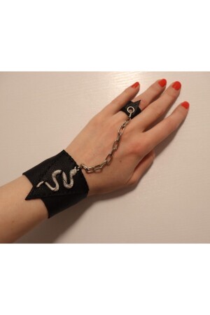 Snake Leather Bracelet Shahmeran - Deniz Tasarim