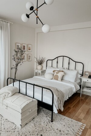 Snow White Flounced - Ruffled Cotton Vintage Hotel Series Double Duvet Cover Set RHN7073xxx - RİTMOHOME