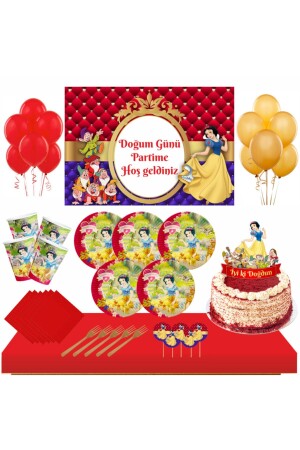 Snow White Set Birthday Set for 16 People - Masal Şekerleme