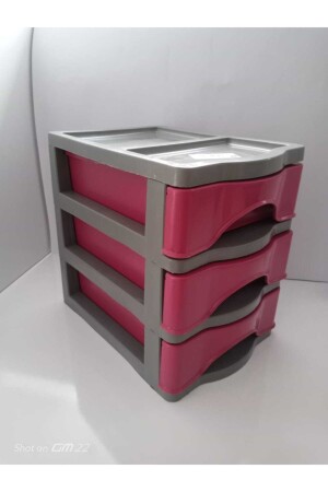 Snuff (make-up) box with 3 Drawers Table Top Countertop Cabinet Make-up Box with Drawers - Oben
