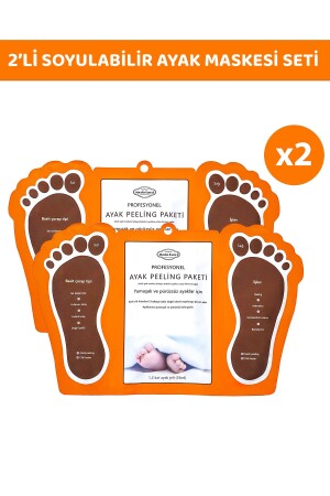 SOCK TYPE FOOT PEELING MASK 2 PACK - Lupix