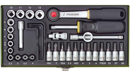 Socket set 36 pieces 1/4