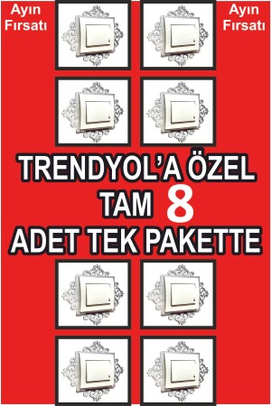 Socket Switch Frame 8 Pieces Silver - Hediyesepetin