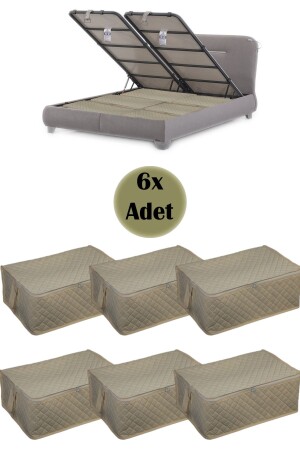 Sofa Bed Base Type Storage Bag (Cream) Under Base-sweater-pillow-pike Storage Bag 6 Pieces 22x40x60 5 - adarya