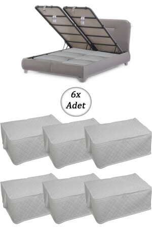 Sofa Bed Base Type Storage Bag (WHITE) Base Base-sweater-pillow-pike Storage Bag 6 Pieces 22x40x60 5 - adarya