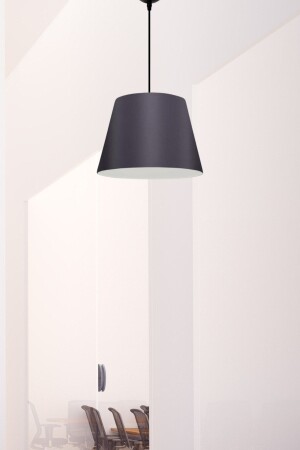 Sofia Conical Single Pendant Lamp Anthracite Fabric Entrance Hall Kitchen AAGK3227 - Art&Gift