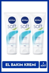 Soft Bakım Kremi 75 Ml X3 Adet ,Nemlendirici Bakım Kremi, Yüz, Vücut, El, Jojoba Yağı ve E Vitamini SET.NVE.765 - NIVEA