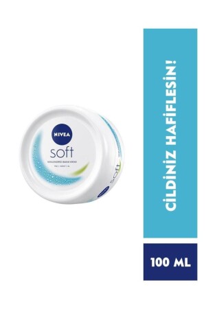 Soft Cream 100ml - Moisturizing Care Cream - Face - Body - Hand - Jojoba Oil And Vitamin E - All Skin Types - Nivea