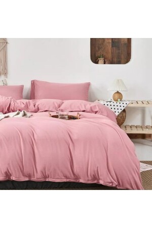 Soft Dusty Rose Doppelbettbezug-Set 200 x 220, 100 % Baumwolle, Knopfdetail Newgoldenrose01453020 200. 18. 01. 0687153 - Sheri Home