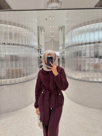 Soft Knit Takım - Bordo - Duendeca