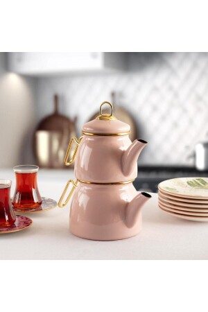 Soft Pink - Small Size Enamel Teapot Apn024 - Bernardo