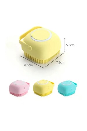 Soft Silicone Material Flexible Gel Chamber Massage Function. Effective Bath Shower Washcloth Yellow - Fontenay
