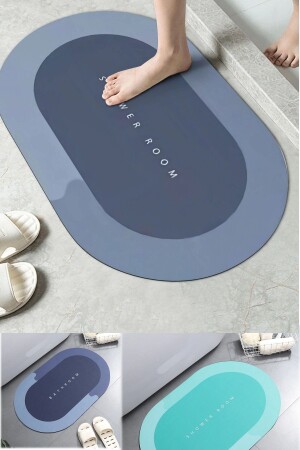 Soft Silicone Moss Water Absorbent Bathroom Floor Mat Toilet Foot Pad For Entering the Door Carpet Mat ttt1e - Utelips