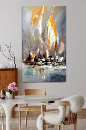 Soft Soyut Yelkenli Kanvas Tablo90x140 cm SFTSYTYLKNL018 - ColorVision
