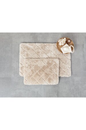 Soft-Touch-Kaninchen-Plüsch-Badematten-Set, 60 x 90 cm + 45 x 60 cm, Beige - English Home