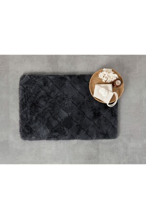 Soft Touch Rabbit Plush Bath Mat 60x90 Cm Anthracite - English Home