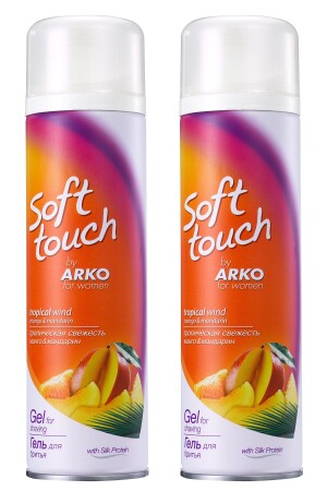 Soft Touch Tropical Wind Women's Shaving Gel 2x200 ml - Arko