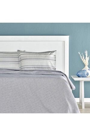 Soho Çift Kişilik Softly Set Mavi Lastiksiz 200 Cm X 230 Cm 1000046011 - Taç
