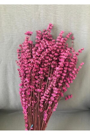 Şoklanmış Dökülmeyen Gerçek Pembe Lavanta Süslük Vazoluk Aranjman Çiçeği - Efiraz