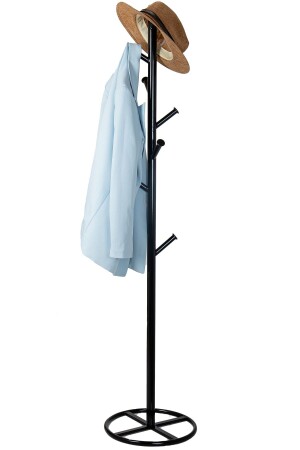 Solid Amazing Black Footed Coat Rack Clothes Hanger - Fec Reklam