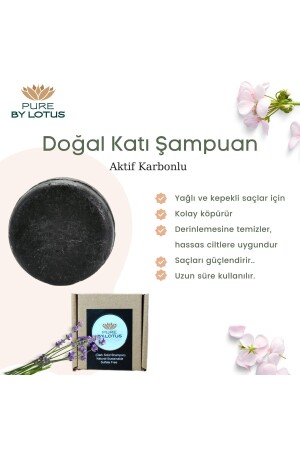 Solid Shampoo (ACTIVE CARBON) 100 gr Sulfate-free Salt-free Vegan - Pure By Lotus