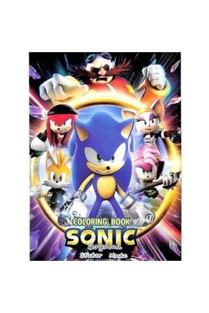 Sonic-Malbuch mit Aufklebern (16 Seiten) - Parti Dükkanım