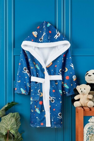 Space Patterned Digital Printed Children's Bathrobe - Vevienhome