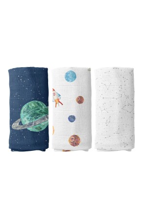 Space Planet Muslin Cover Set BABYMUSLIN101 - Casadora Baby