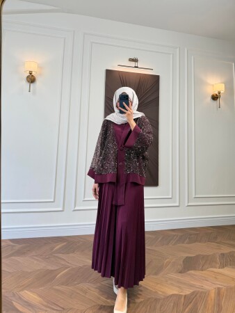 Sparkle Three-Piece Set - Plum - Duendeca
