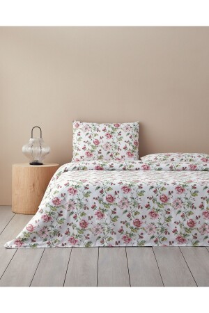 Sparkling Flowers King Size Duvet Cover Set Green - English Home