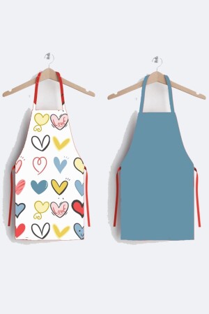 Special Design 2 Piece Kitchen Apron with Heart AYSO0176 - AYSHOME