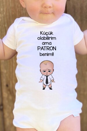 Special Design Boss Baby I May Be Small But I'm The Boss Baby Bodysuit White Badi Zıbın 5206 - Overoz