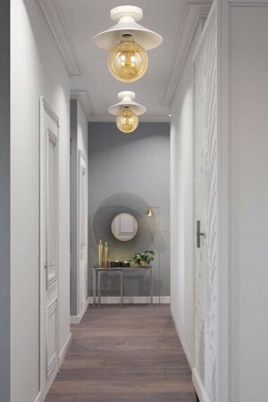 Special Design Maya Single White Ceiling Mount Chandelier for ceiling - TEKFA