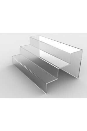 Special Design Plexiglass 3 Tier Ladder Stand (TRANSPARENT 30CM) - Trend