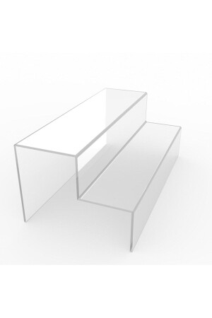 Special Design Plexiglass Leg Plexiglass Jewelry Organizer Organizer 2 Tier Ladder Stand (TRANSPARENT 30CM) 883284834888384588345 - TREND