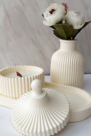 Special Design Scented Candle and Vase Triple Accessory Set - Byarzudizman